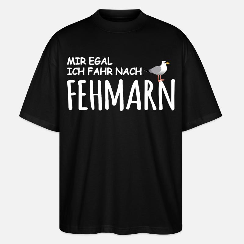 Fehmarn Liebe - Stanley/Stella Oversized Unisex Bio T-Shirt Blaster 2.0 - Schwarz