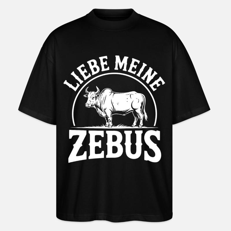 J’adore mon logo Zebus - T-shirt bio Blaster 2.0 coupe oversize Stanley/Stella Unisexe - noir