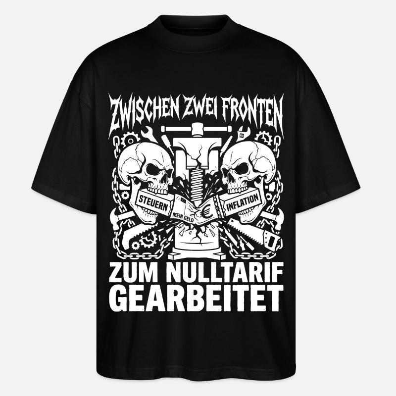 Zwischen Zwei Fronten Steuern Inflation Schraub - Stanley/Stella Oversized Unisex Bio T-Shirt Blaster 2.0 - Schwarz