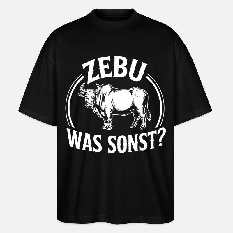 Zebu What Else Retro Logo - Stanley/Stella Oversized Unisex Organic T-shirt Blaster 2.0 - black