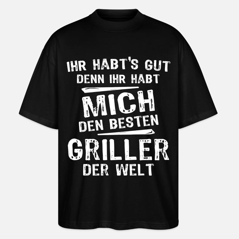 Griller - Stanley/Stella Oversized Unisex Bio T-Shirt Blaster 2.0 - Schwarz