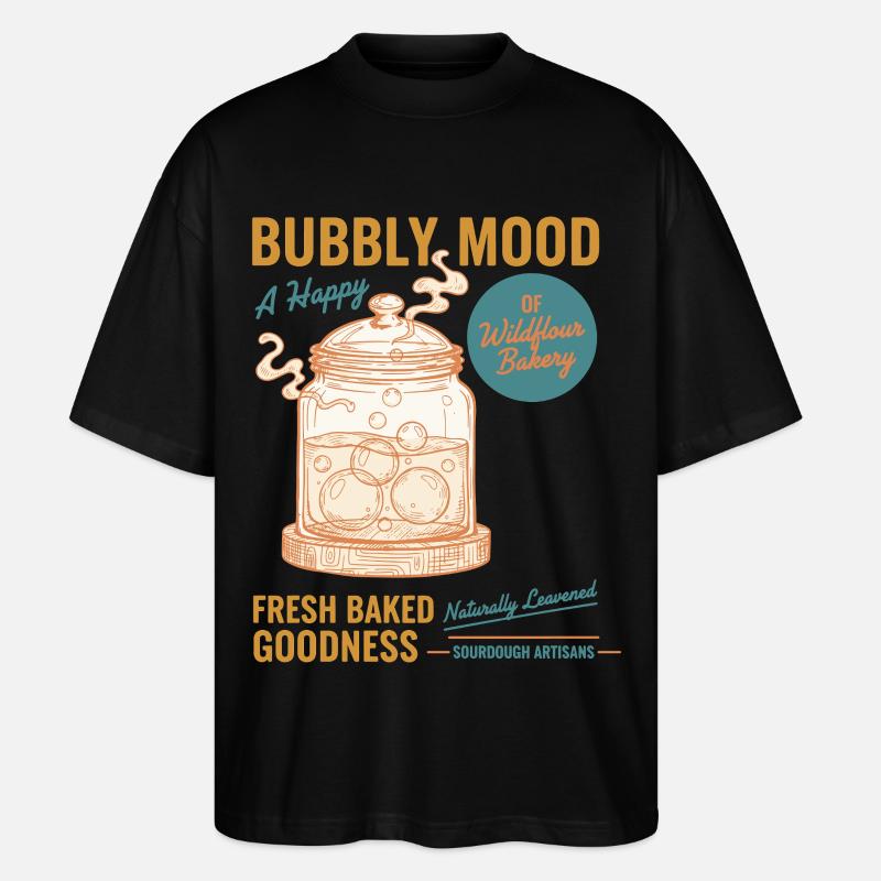 Sauerteigbrot Backbäcker Sauerteigstarter - Stanley/Stella Oversized Unisex Bio T-Shirt Blaster 2.0 - Schwarz