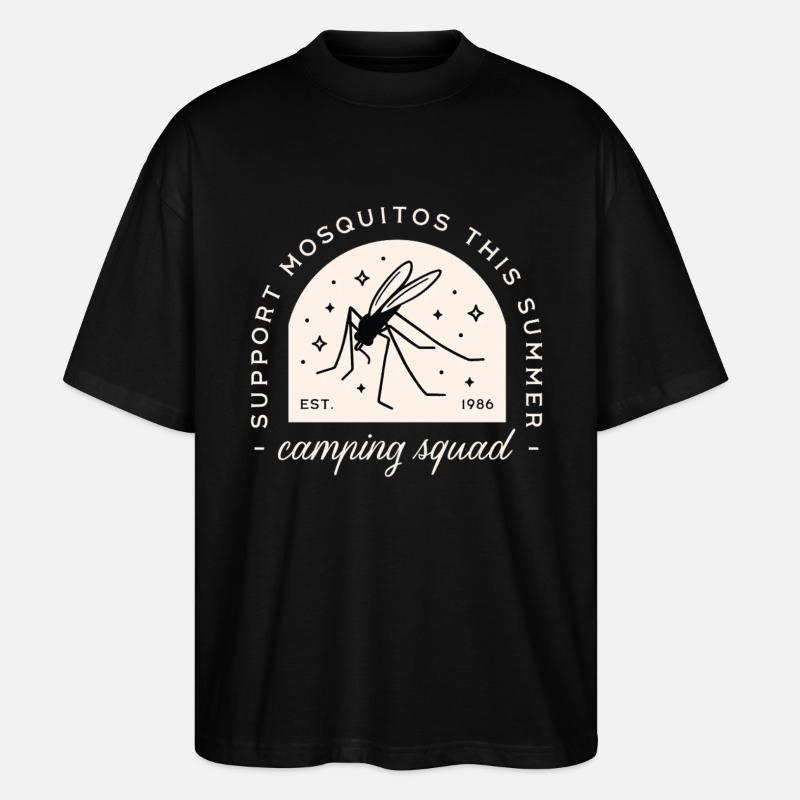 Camping-Mücken-Witz-Lager-Squad sarkastische Zitate - Stanley/Stella Oversized Unisex Bio T-Shirt Blaster 2.0 - Schwarz
