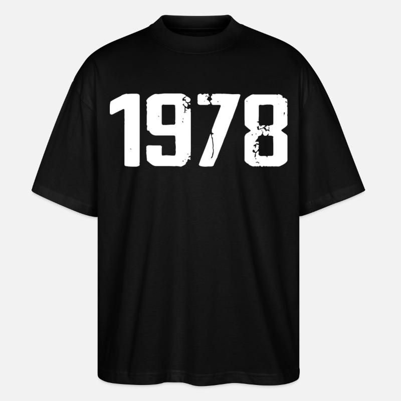 1978 - Awesome since 1978 - Stanley/Stella Oversized Unisex Organic T-shirt Blaster 2.0 - black