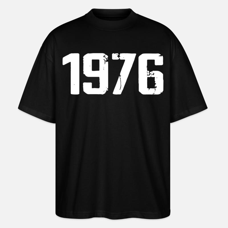 1976 – Großartig seit 1976 - Stanley/Stella Oversized Unisex Bio T-Shirt Blaster 2.0 - Schwarz