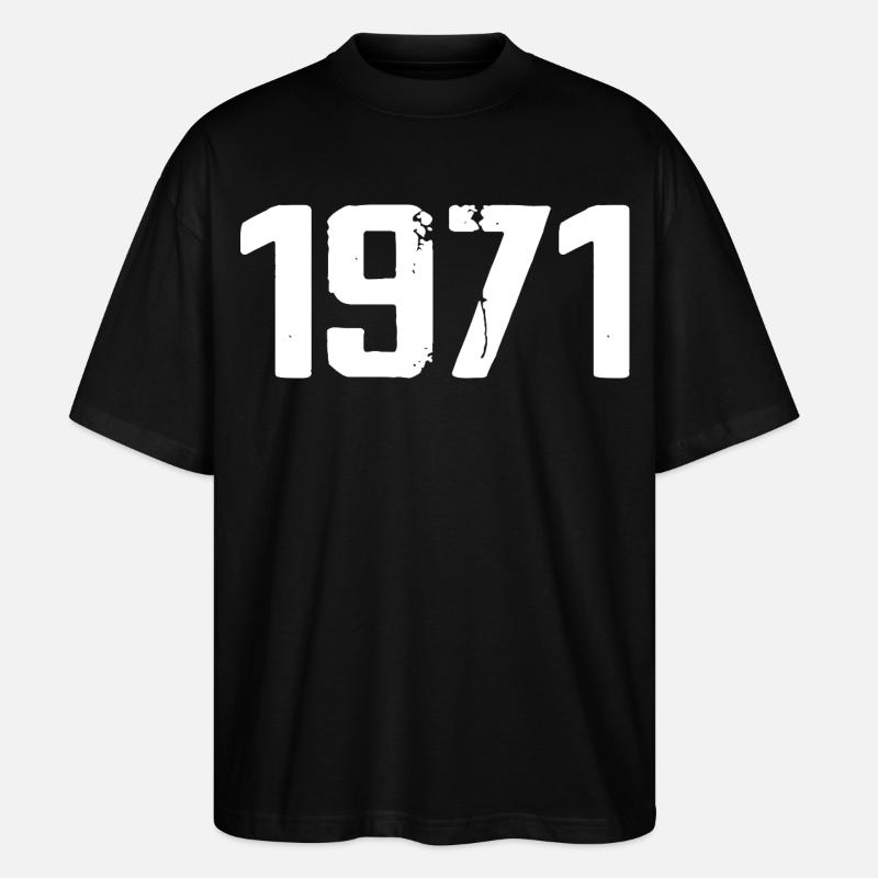 1971 - Awesome since 1971 - Stanley/Stella Oversized Unisex Organic T-shirt Blaster 2.0 - black