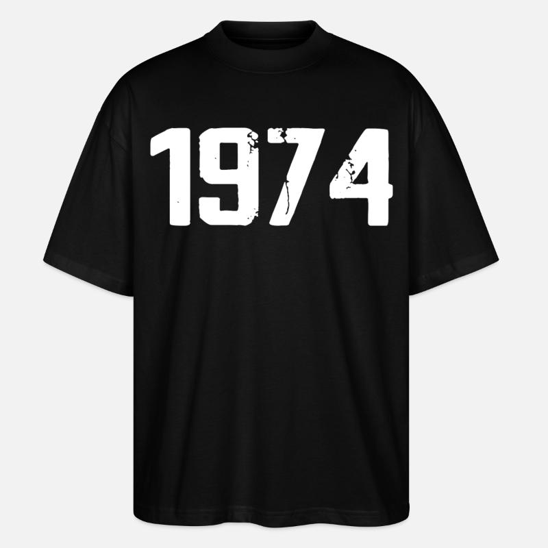 1974 – Großartig seit 1974 - Stanley/Stella Oversized Unisex Bio T-Shirt Blaster 2.0 - Schwarz