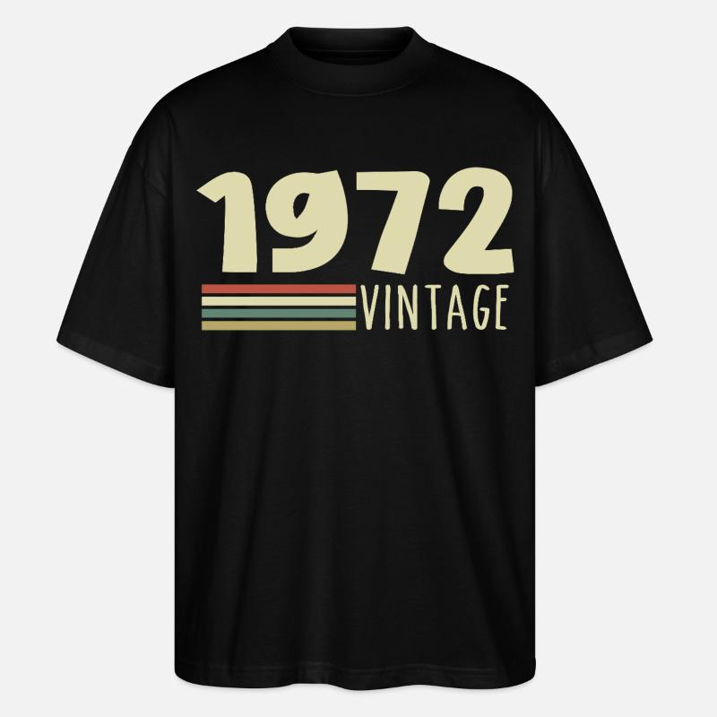 1972-Jubiläum-1972-Retro-1972 - Stanley/Stella Oversized Unisex Bio T-Shirt Blaster 2.0 - Schwarz
