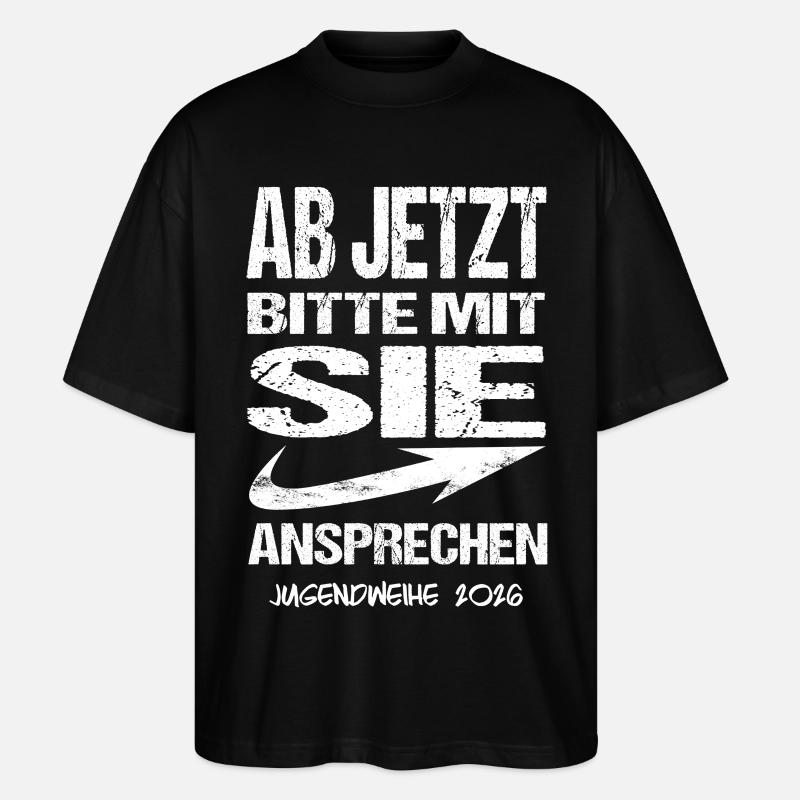 Jugendweihe - Jugendweihe 2026 - Stanley/Stella Oversized Unisex Organic T-shirt Blaster 2.0 - black