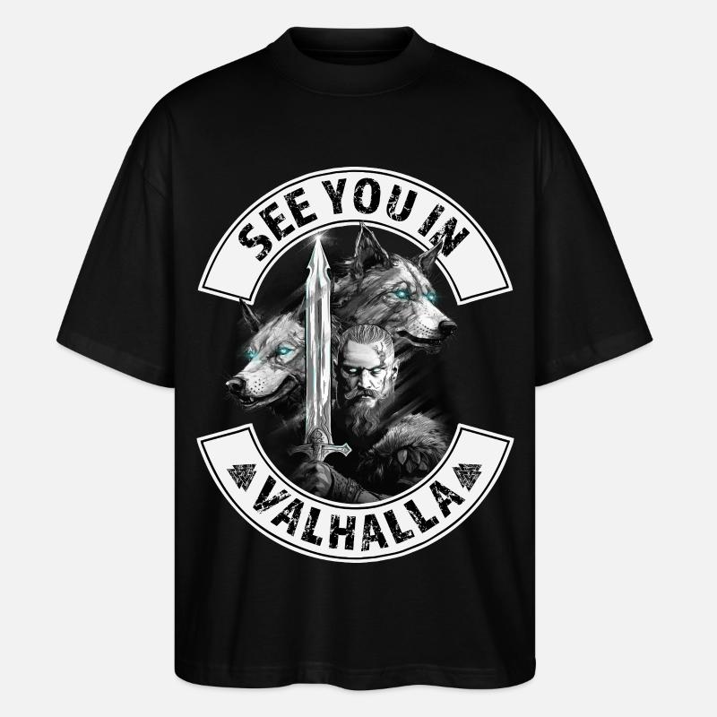 On se voit à Valhalla - T-shirt bio Blaster 2.0 coupe oversize Stanley/Stella Unisexe - noir