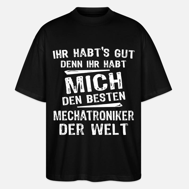 Mechatroniker - Stanley/Stella Oversized Unisex Bio T-Shirt Blaster 2.0 - Schwarz