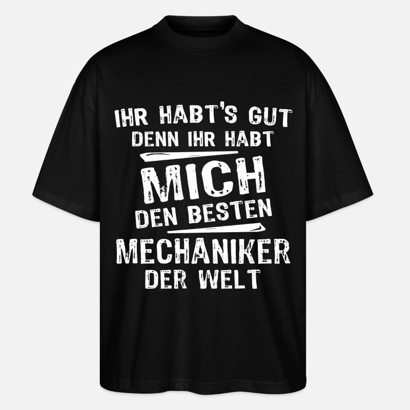 Mechaniker - Stanley/Stella Oversized Unisex Bio T-Shirt Blaster 2.0 - Schwarz