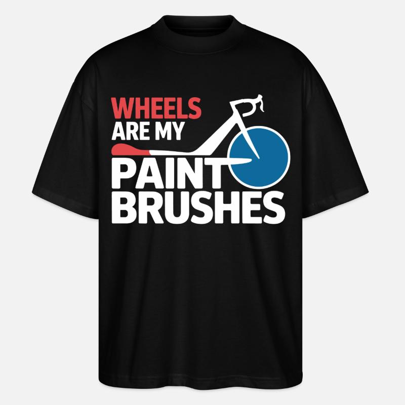 Professionelle Fahrradakrobatik-Performancekunst - Stanley/Stella Oversized Unisex Bio T-Shirt Blaster 2.0 - Schwarz