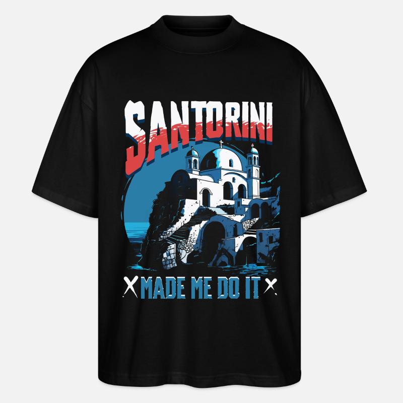 Santorini - Stanley/Stella Oversized Unisex Bio T-Shirt Blaster 2.0 - Schwarz