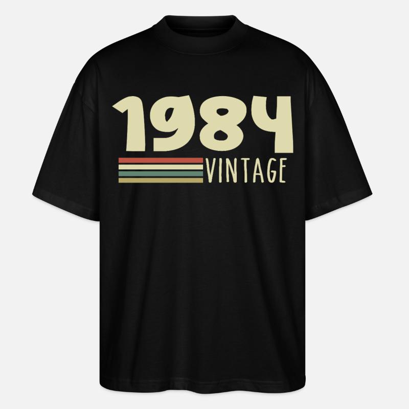 1984-Jubiläum-1984-retro-1984 - Stanley/Stella Oversized Unisex Bio T-Shirt Blaster 2.0 - Schwarz