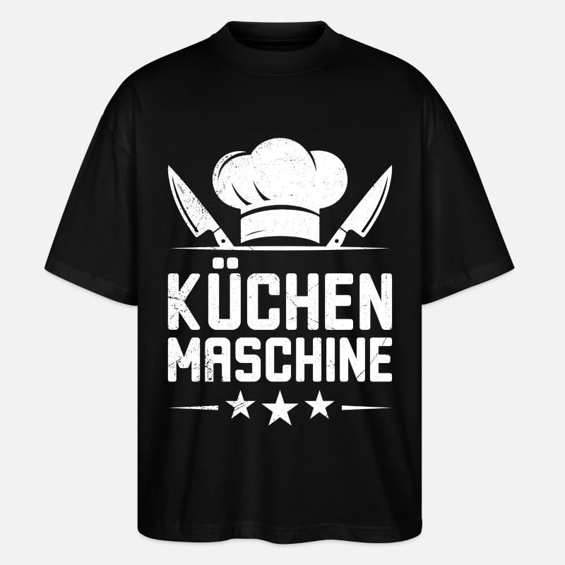 Chef's Clothes KITCHEN MACHINE Fun - Stanley/Stella Oversized Unisex Organic T-shirt Blaster 2.0 - black