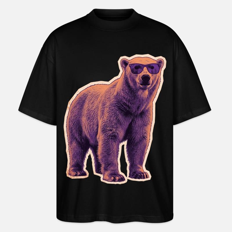 Sommer Eisbär Sonnenbrille - Stanley/Stella Oversized Unisex Bio T-Shirt Blaster 2.0 - Schwarz