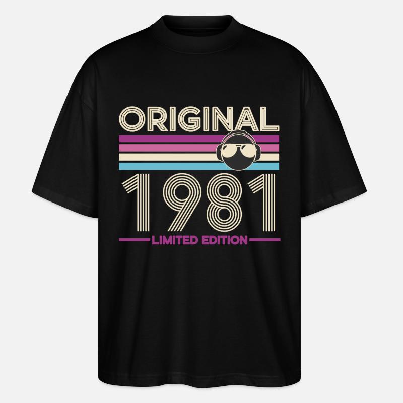 Original 1981 Edition Limité - T-shirt bio Blaster 2.0 coupe oversize Stanley/Stella Unisexe - noir