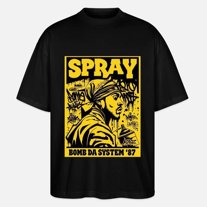 Bombe Spray Da System 87 - T-shirt bio Blaster 2.0 coupe oversize Stanley/Stella Unisexe - noir