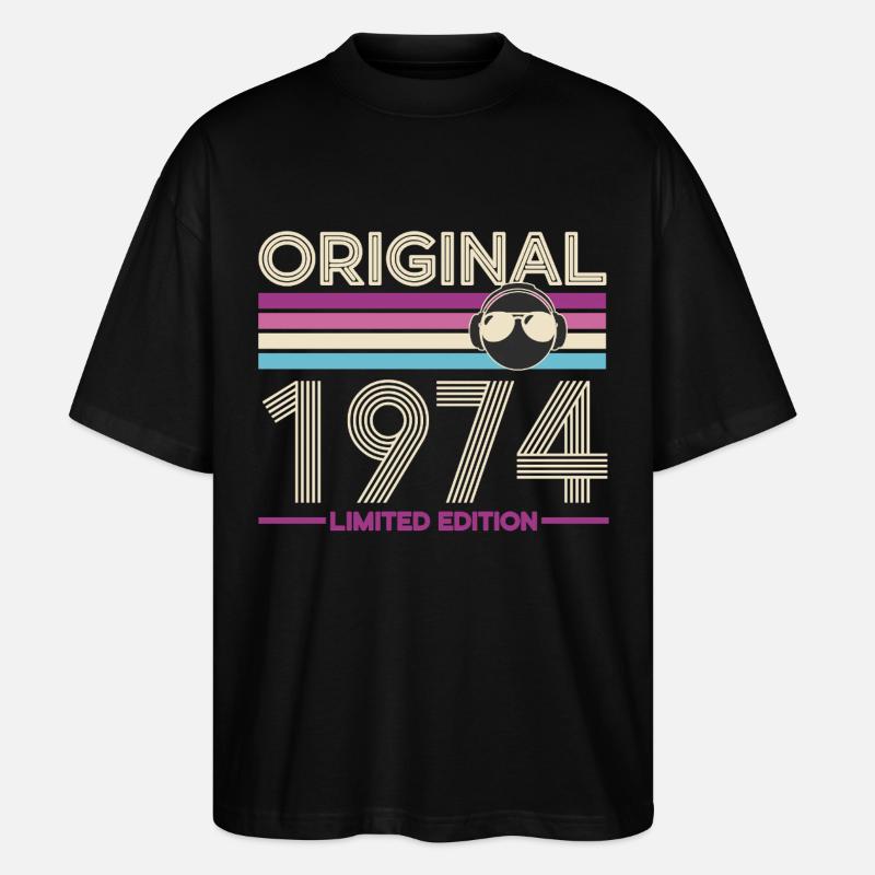 1974 Edition Originale Retro - T-shirt bio Blaster 2.0 coupe oversize Stanley/Stella Unisexe - noir