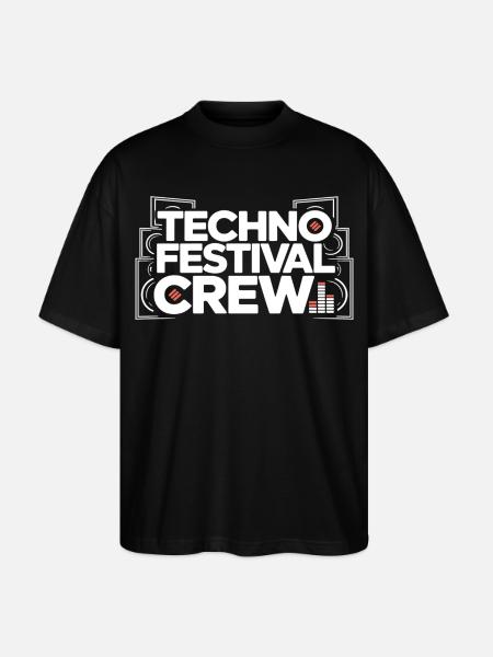 Techno Festival Crew – Techo Party Outfit - Stanley/Stella Oversized Unisex Organic T-shirt Blaster 2.0 - black