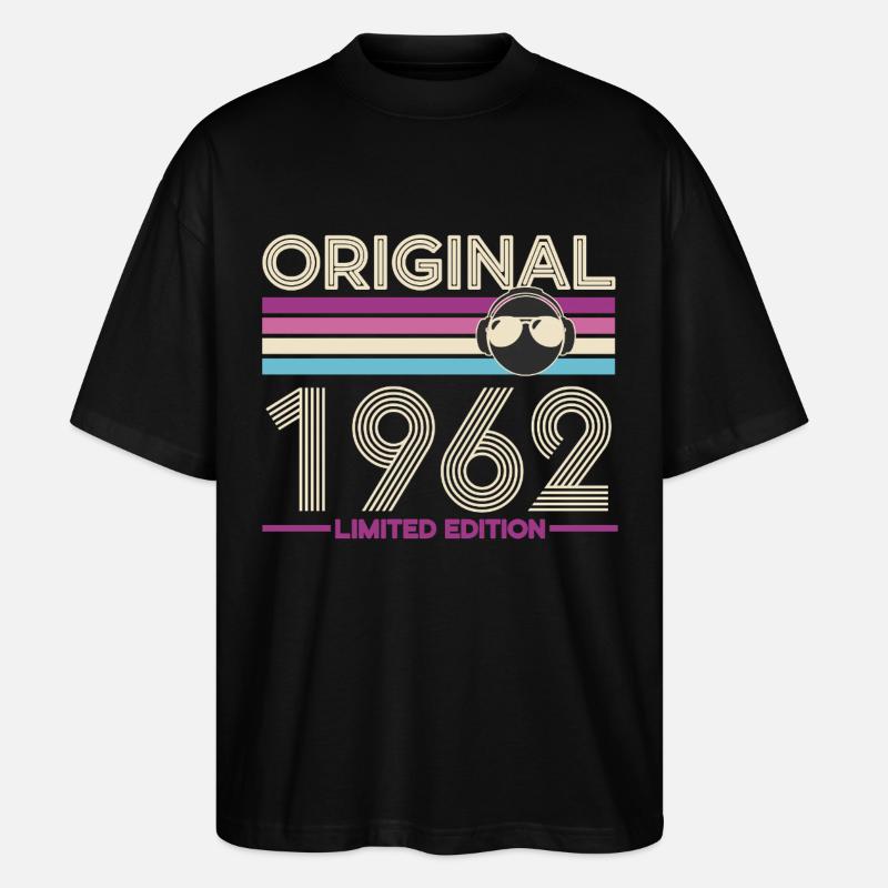 Original 1962 Édition Limitée - T-shirt bio Blaster 2.0 coupe oversize Stanley/Stella Unisexe - noir