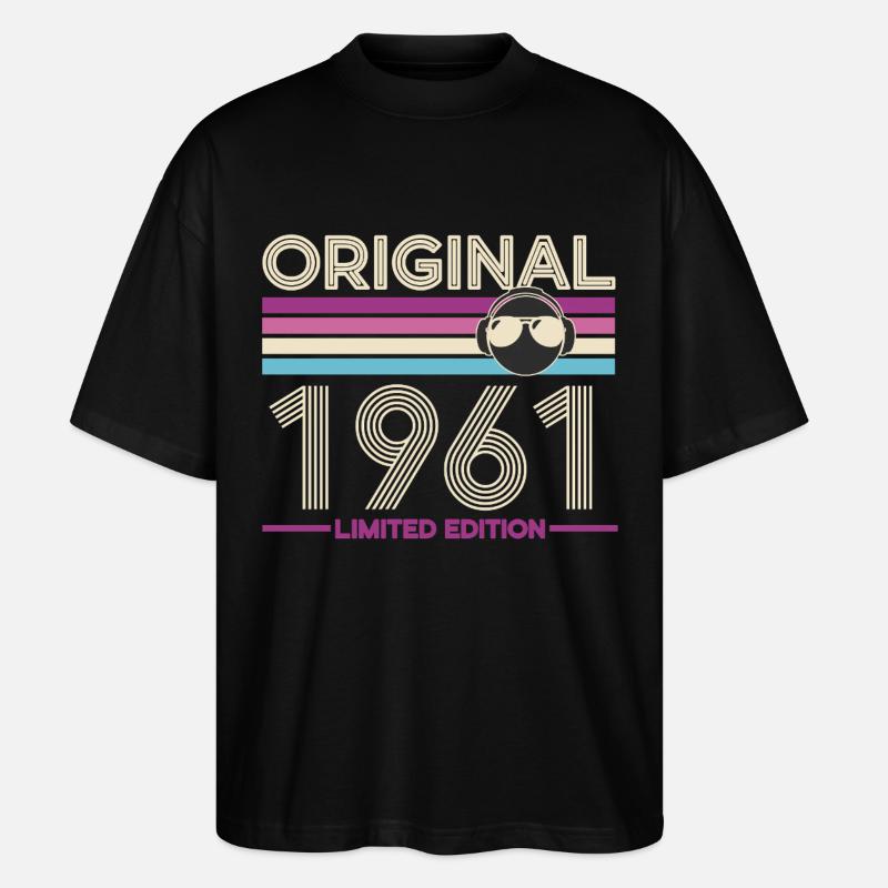 Originale Retro-Edition von 1961 - Stanley/Stella Oversized Unisex Bio T-Shirt Blaster 2.0 - Schwarz