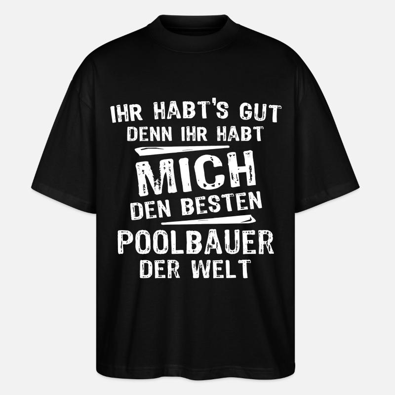 Poolbauer - Stanley/Stella Oversized Unisex Bio T-Shirt Blaster 2.0 - Schwarz