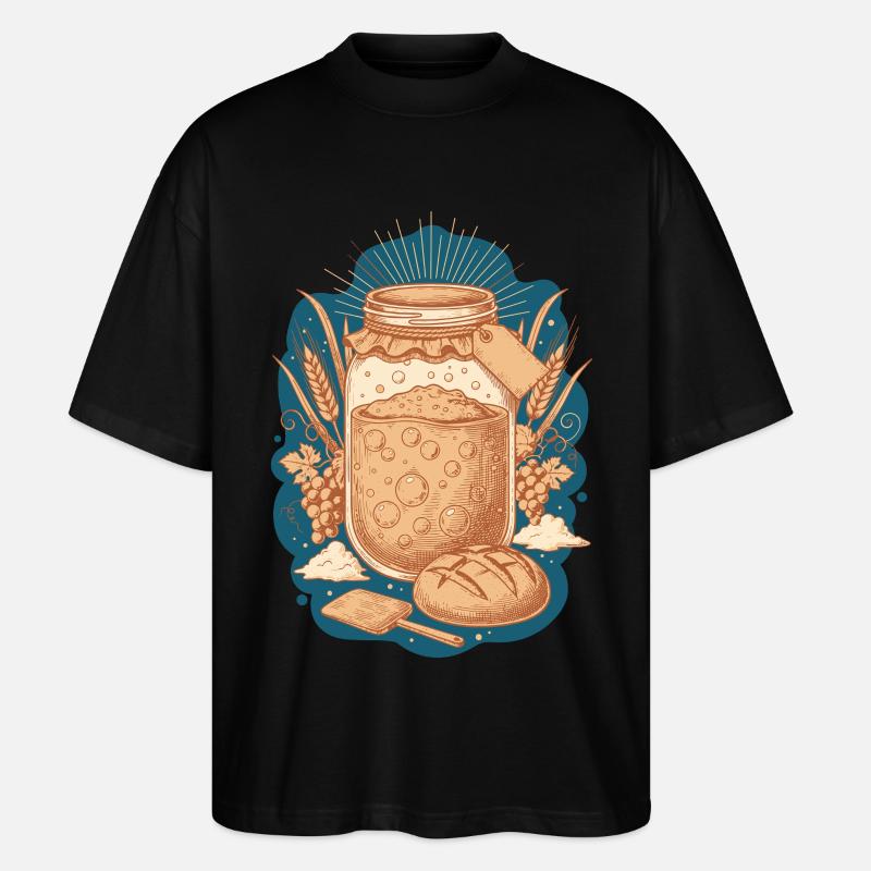Sauerteigbrot Backbäcker Sauerteigstarter - Stanley/Stella Oversized Unisex Bio T-Shirt Blaster 2.0 - Schwarz