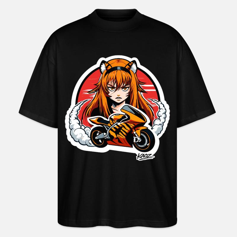 Cavalier de tigre À moto - T-shirt bio Blaster 2.0 coupe oversize Stanley/Stella Unisexe - noir