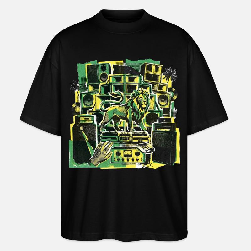Roots Dub Reggae Soundsystem - Stanley/Stella Oversized Unisex Bio T-Shirt Blaster 2.0 - Schwarz