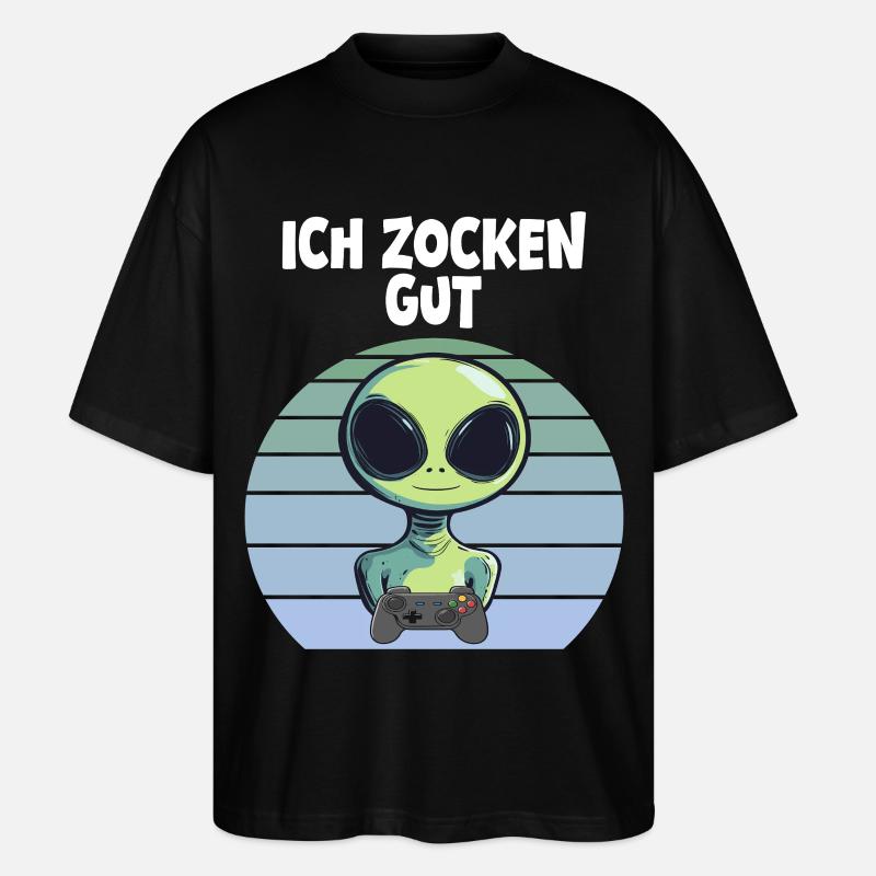 alien - Stanley/Stella Oversized Unisex Bio T-Shirt Blaster 2.0 - Schwarz