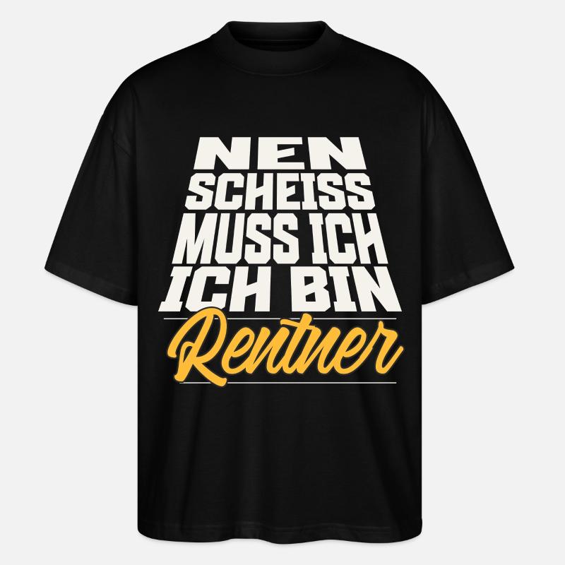 Rentner - Stanley/Stella Oversized Unisex Bio T-Shirt Blaster 2.0 - Schwarz