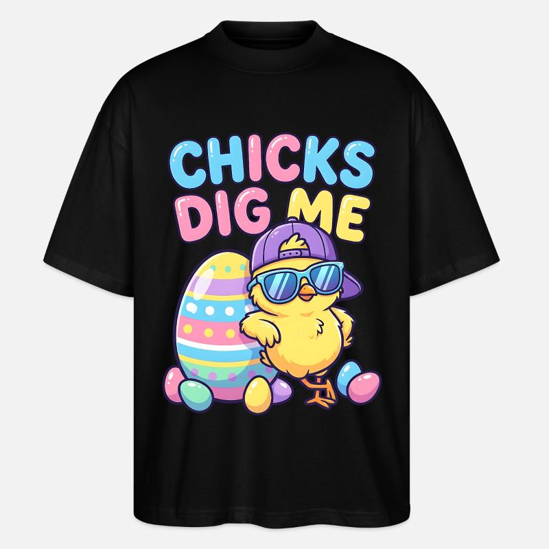 Chicks Dig Me - Stanley/Stella Oversized Unisex Bio T-Shirt Blaster 2.0 - Schwarz