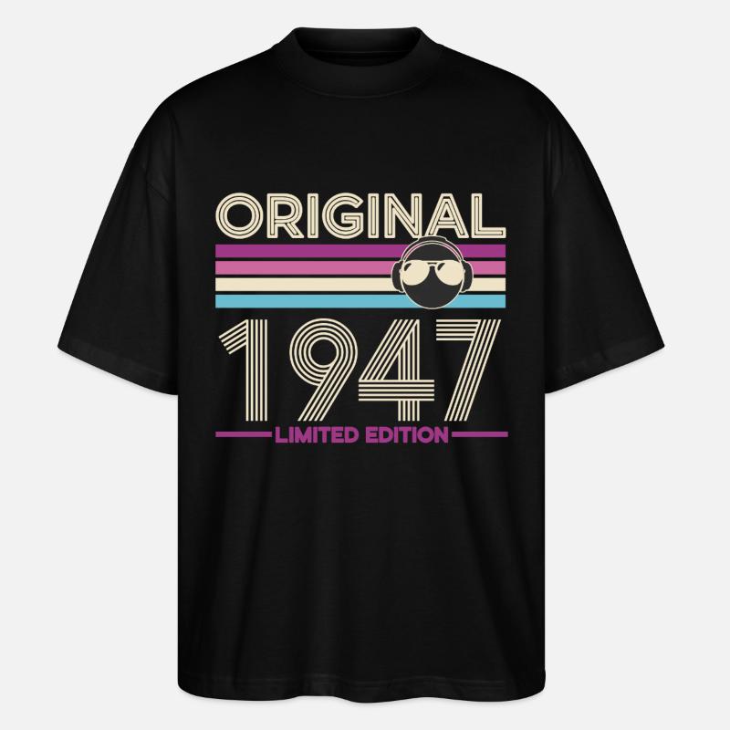 Original 1947 Édition Limitée - T-shirt bio Blaster 2.0 coupe oversize Stanley/Stella Unisexe - noir