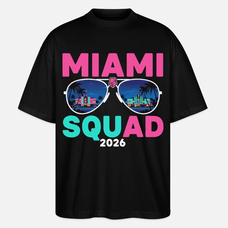 Miami Squad 2026 - Stanley/Stella Oversized Unisex Bio T-Shirt Blaster 2.0 - Schwarz