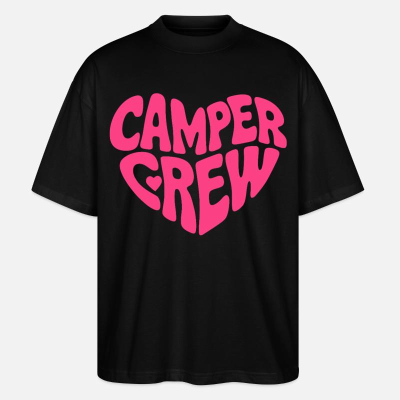 Camper Crew Herz Logo - Stanley/Stella Oversized Unisex Bio T-Shirt Blaster 2.0 - Schwarz