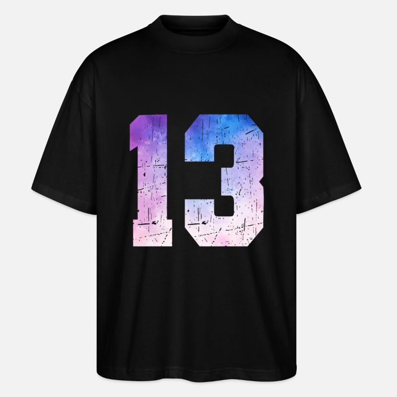Ausgabe 13 – 13. Jubiläumsgeschenk - Stanley/Stella Oversized Unisex Bio T-Shirt Blaster 2.0 - Schwarz