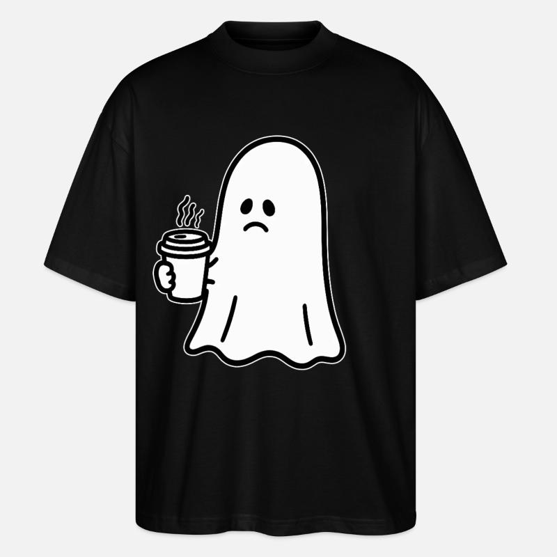 Geist Kaffee Halloween Süßes oder Saures - Stanley/Stella Oversized Unisex Bio T-Shirt Blaster 2.0 - Schwarz