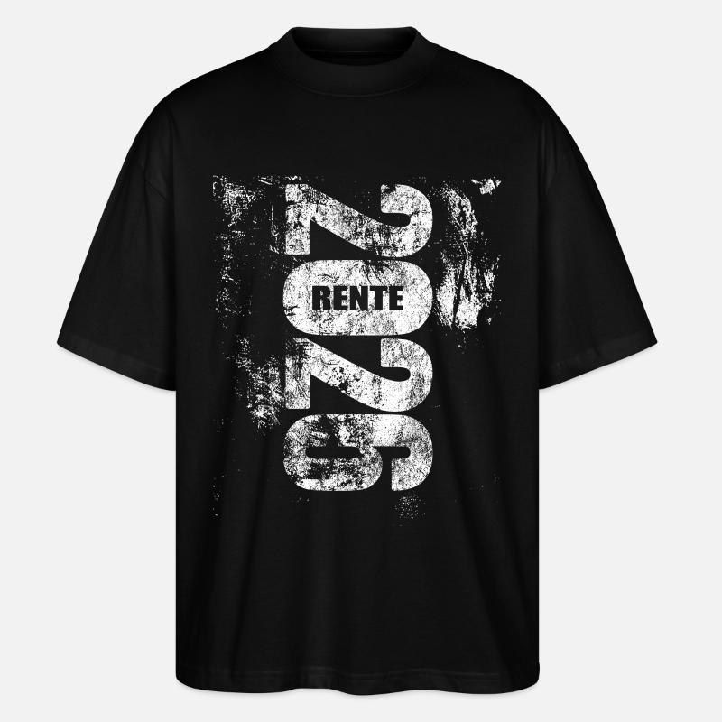 Rente 2026 | endlich geschafft - Stanley/Stella Oversized Unisex Bio T-Shirt Blaster 2.0 - Schwarz