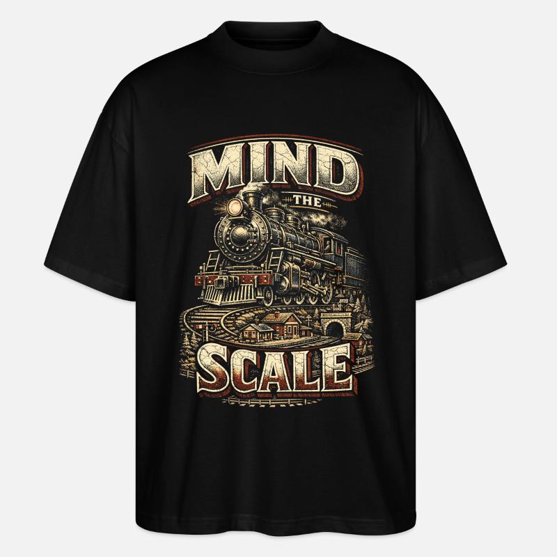 Modelleisenbahn Eisenbahn Mind The Scale - T-shirt bio Blaster 2.0 coupe oversize Stanley/Stella Unisexe - noir
