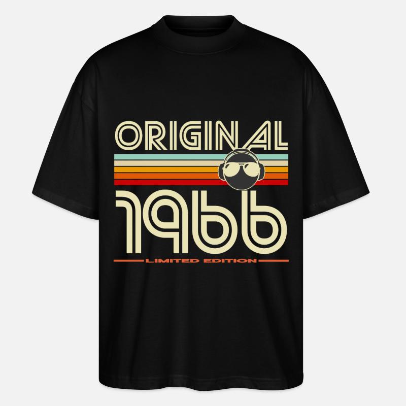 Originales Retro-Modell von 1966 - Stanley/Stella Oversized Unisex Bio T-Shirt Blaster 2.0 - Schwarz