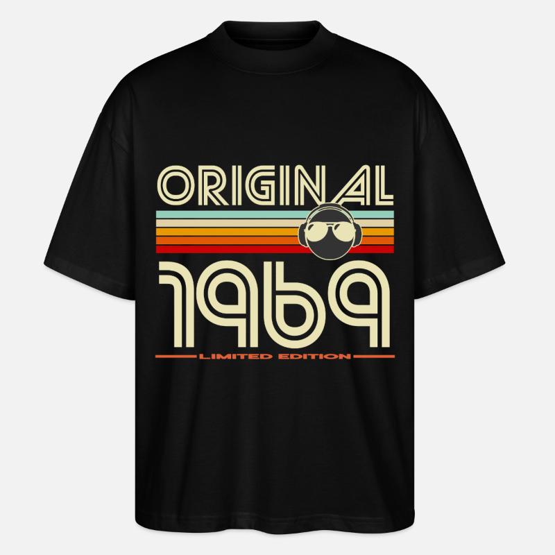 Originale Retro-Edition von 1969 - Stanley/Stella Oversized Unisex Bio T-Shirt Blaster 2.0 - Schwarz