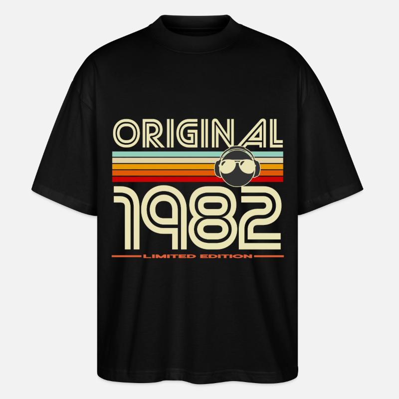 Originale Retro-Edition von 1982 - Stanley/Stella Oversized Unisex Bio T-Shirt Blaster 2.0 - Schwarz