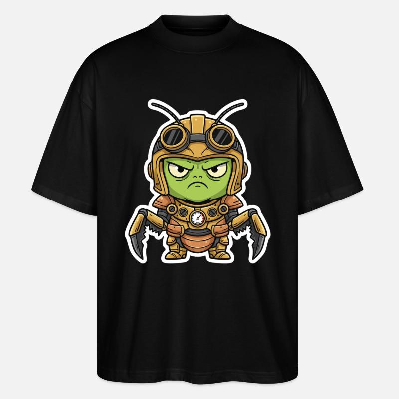 Locust Engineer Steampunk Armor Brass - Stanley/Stella Oversized Unisex Organic T-shirt Blaster 2.0 - black