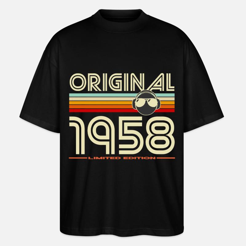 Original 1958 édition rétro - T-shirt bio Blaster 2.0 coupe oversize Stanley/Stella Unisexe - noir