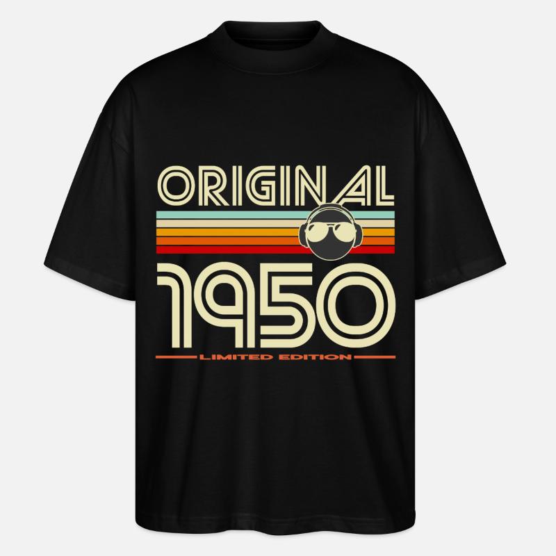 Original 1950 Retro Headphones - T-shirt bio Blaster 2.0 coupe oversize Stanley/Stella Unisexe - noir
