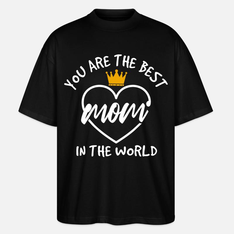 Beste Mama der Welt Geschenkhemd - Stanley/Stella Oversized Unisex Bio T-Shirt Blaster 2.0 - Schwarz