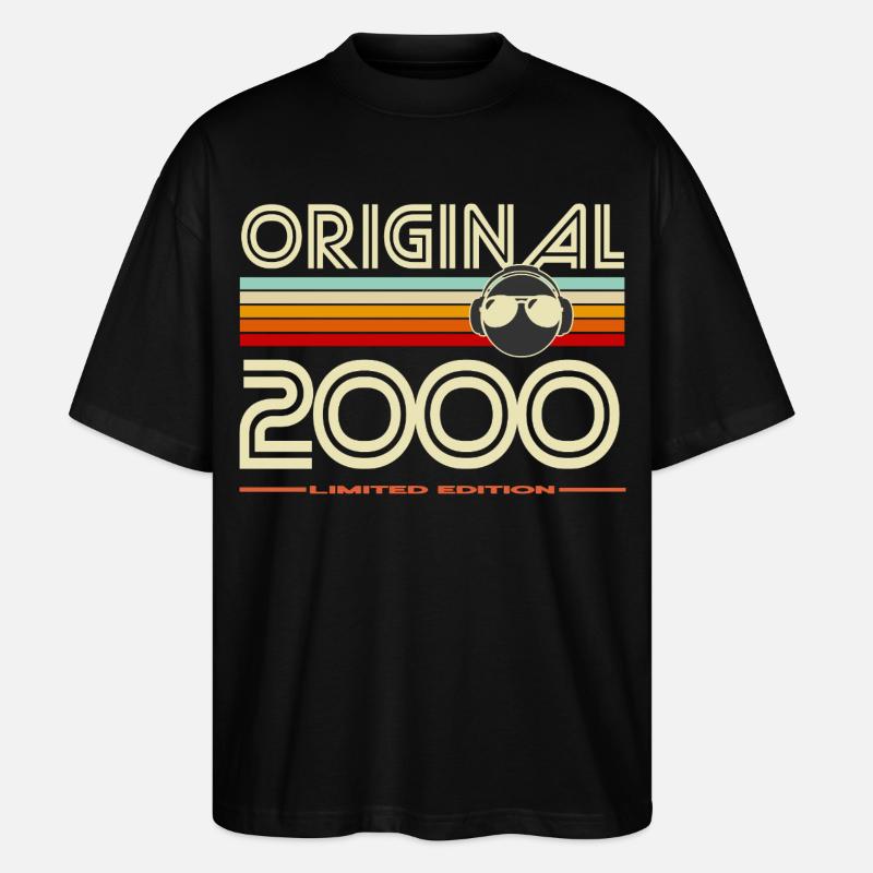 Originale Retro-Edition von 2000 - Stanley/Stella Oversized Unisex Bio T-Shirt Blaster 2.0 - Schwarz