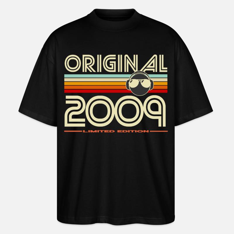 Original 2009 Édition rétro - T-shirt bio Blaster 2.0 coupe oversize Stanley/Stella Unisexe - noir